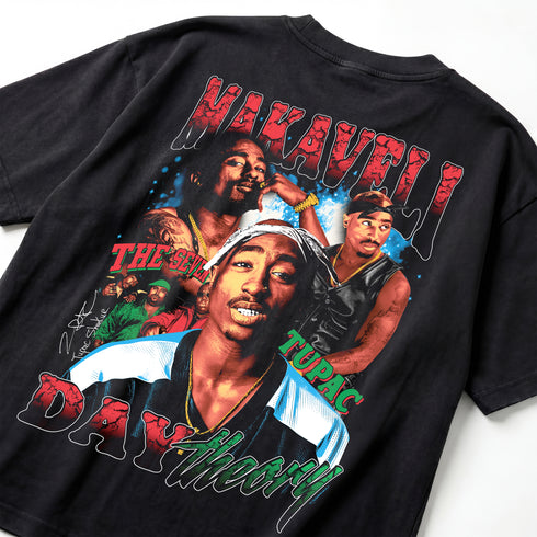 2Pac Shakur Makaveli The 7 Day Theory Premium Oversized Double-Sided T-Shirt (Unisex)