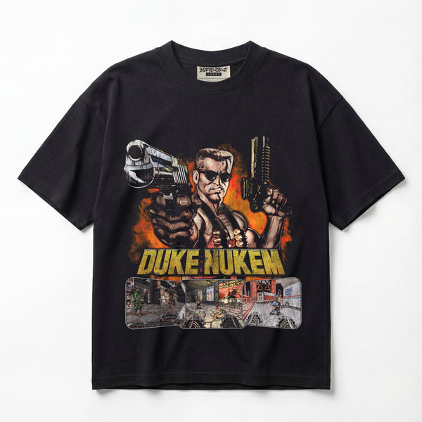 Duke Nukem Retro Rampage Double-Sided Premium Oversized T-Shirt (Unisex)