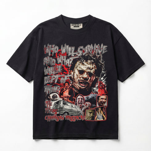 The Texas Chainsaw Massacre Who Will Survive JHorror87 Exclusive Premium Oversized T-Shirt (Unisex)