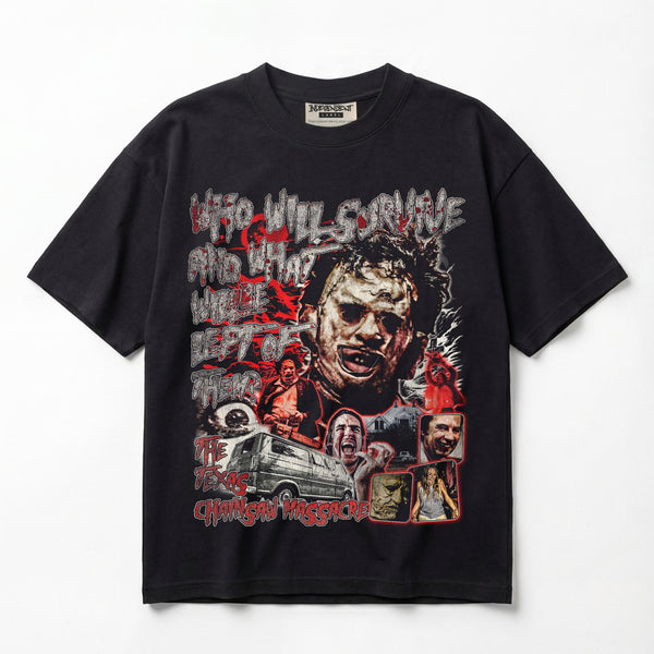 The Texas Chainsaw Massacre Who Will Survive JHorror87 Exclusive Premium Oversized T-Shirt (Unisex)