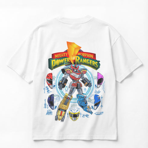 Power Rangers Megazord Assemble Premium Oversized Double-Sided T-Shirt (Unisex)