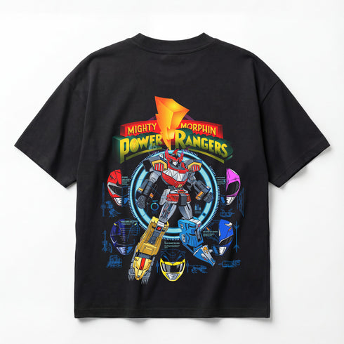 Power Rangers Megazord Assemble Premium Oversized Double-Sided T-Shirt (Unisex)