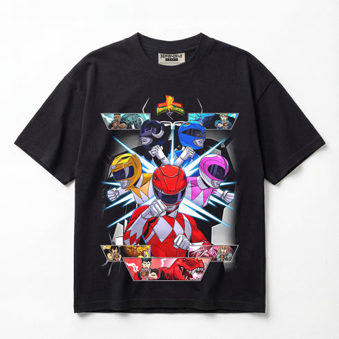 Power Rangers Megazord Assemble Premium Oversized Double-Sided T-Shirt (Unisex)