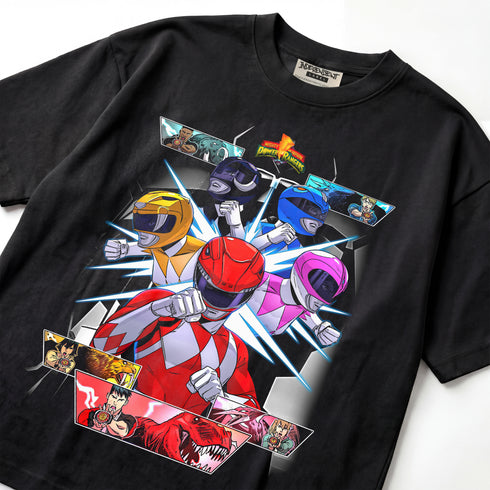 Power Rangers Megazord Assemble Premium Oversized Double-Sided T-Shirt (Unisex)