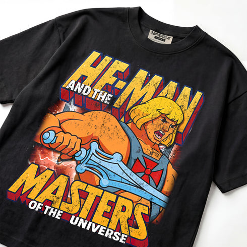 He-Man and the Masters of the Universe Retro Premium Oversized Double-Sided T-Shirt (Unisex)
