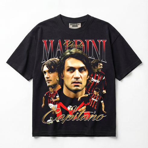 Paolo Maldini Il Capitano Premium Oversized T-Shirt (Unisex)