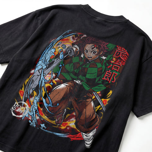 Demon Slayer Tanjiro Kamado Premium Oversized Double-Sided T-Shirt (Unisex)