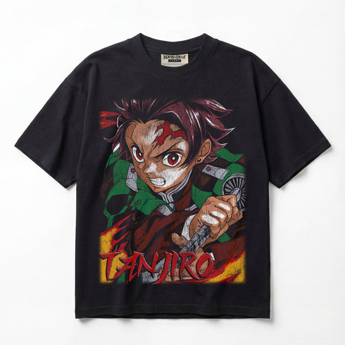 Demon Slayer Tanjiro Kamado Premium Oversized Double-Sided T-Shirt (Unisex)