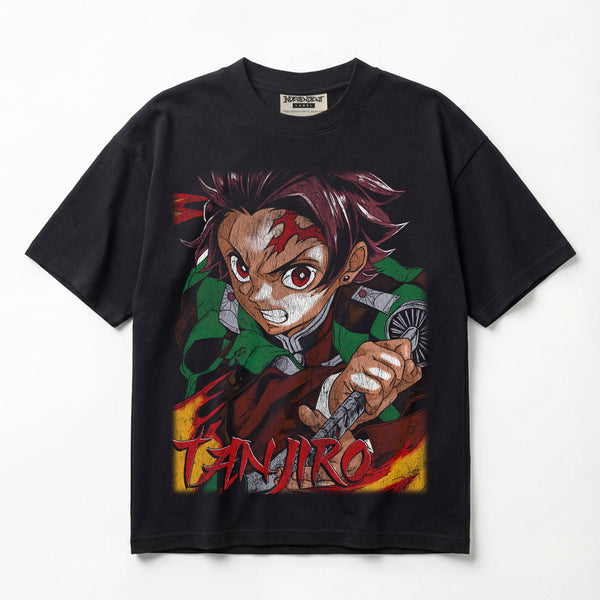 Demon Slayer Tanjiro Kamado Premium Oversized Double-Sided T-Shirt (Unisex)