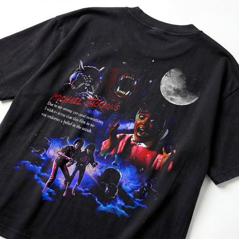 Michael Jackson Thriller 1982 Horror Premium Oversized Double-Sided T-Shirt (Unisex)