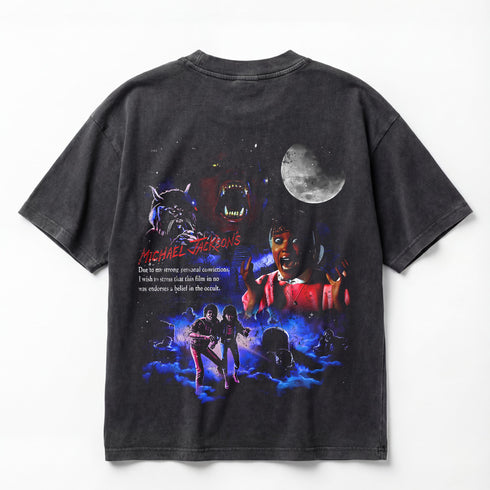 Michael Jackson Thriller 1982 Horror Premium Oversized Double-Sided T-Shirt (Unisex)