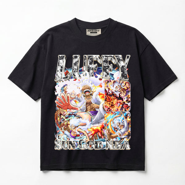 One Piece Sun God Nika Luffy Gear 5 Premium Oversized T-Shirt (Unisex)