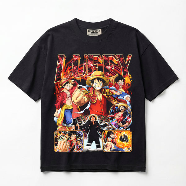 One Piece Luffy Over Me Evolution Premium Oversized T-Shirt (Unisex)