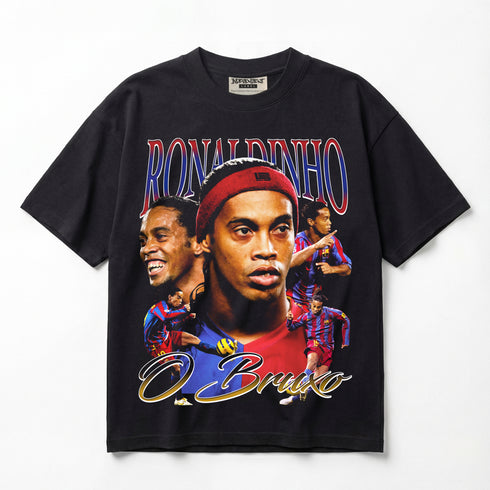 Ronaldinho O Bruxo Barcelona Premium Oversized T-Shirt (Unisex)