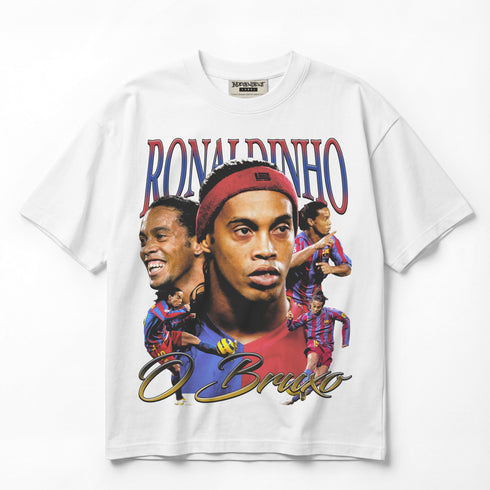 Ronaldinho O Bruxo Barcelona Premium Oversized T-Shirt (Unisex)