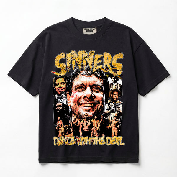 Sinners Dance with the Devil JHorror87 Exclusive Premium Oversized T-Shirt (Unisex)