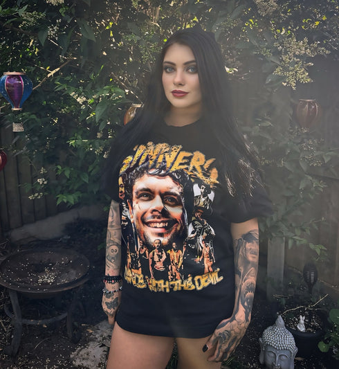 Sinners Dance with the Devil JHorror87 Exclusive Premium Oversized T-Shirt (Unisex)