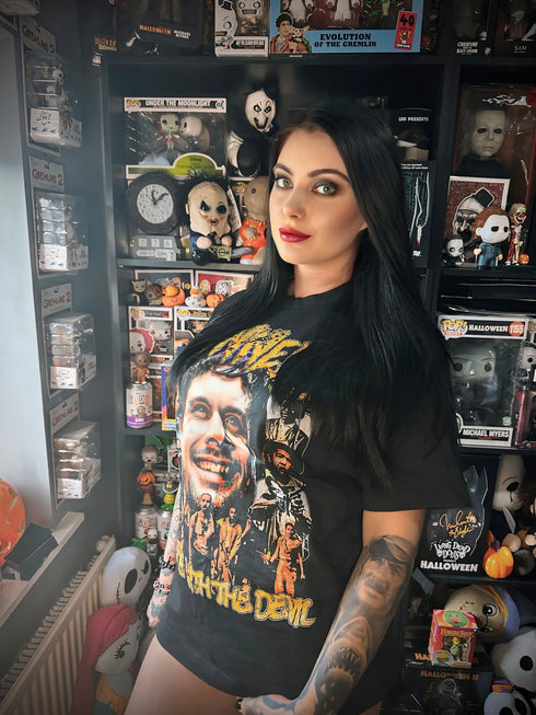 Sinners Dance with the Devil JHorror87 Exclusive Premium Oversized T-Shirt (Unisex)