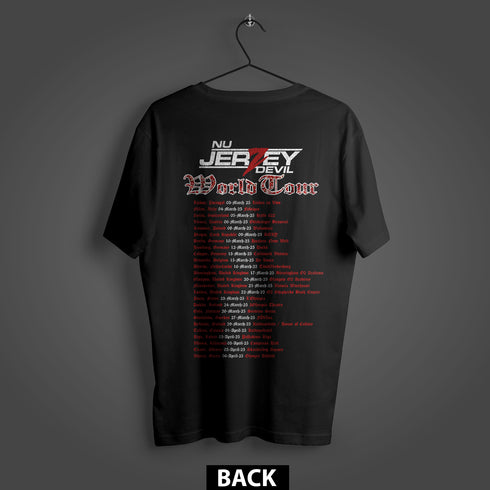 Nu Jerzey Devil World Tour Premium Oversized Double-Sided T-Shirt (Unisex)
