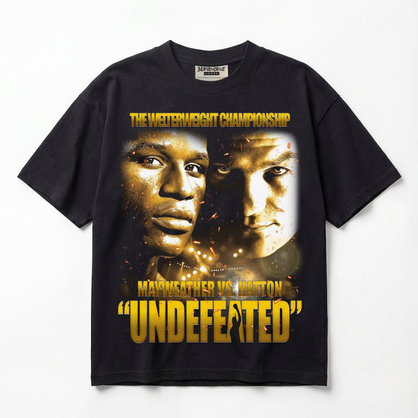 Mayweather Vs Hatton Undefeated T-Shirt Premium Oversized T-Shirt (Unisex)