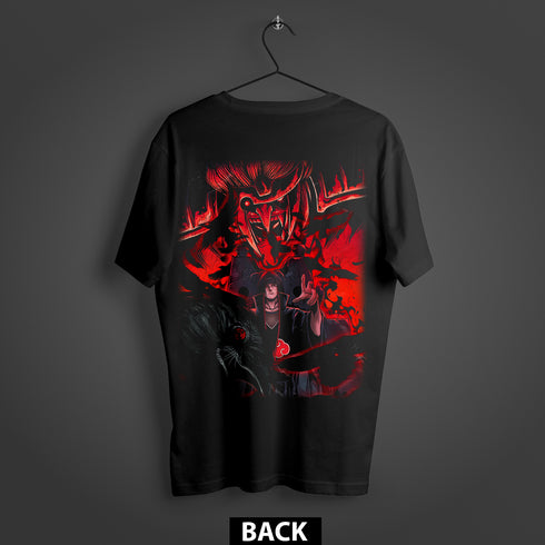 Itachi Uchiha Silent Power Premium Oversized Double-Sided T-Shirt (Unisex)