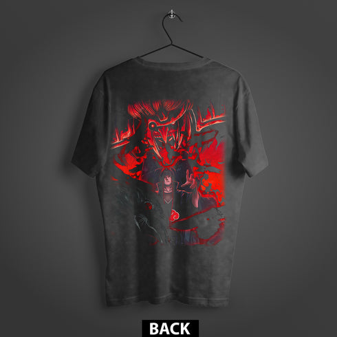 Itachi Uchiha Silent Power Premium Oversized Double-Sided T-Shirt (Unisex)