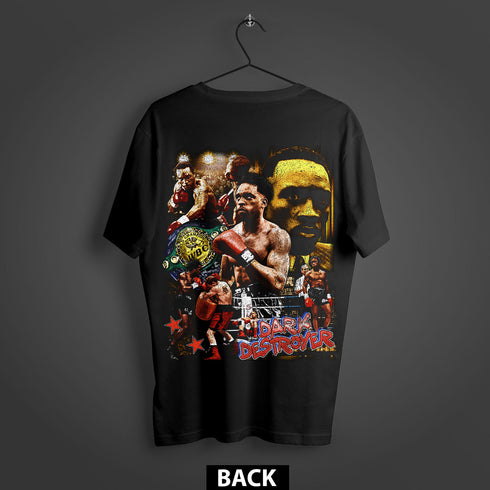 Nigel Benn The Dark Destroyer Retro Premium Oversized Double-Sided T-Shirt (Unisex)