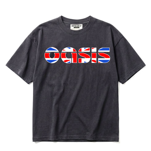 Oasis 10 Years of Noise & Confusion Union Jack Logo Premium Oversized Double-Sided T-Shirt (Unisex)