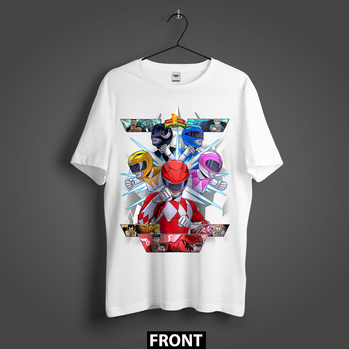 Power Rangers White Crewneck T-Shirt