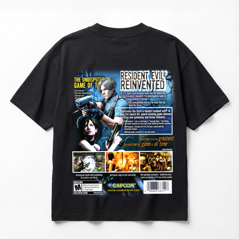 Resident Evil 4 Reinvented Survival Premium Oversized Double-Sided T-Shirt