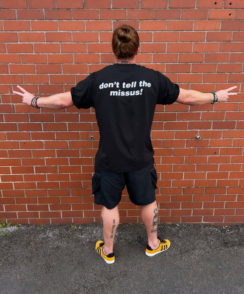 Greenattic Don’t tell the missus Premium Oversized Double-Sided T-Shirt (Unisex)