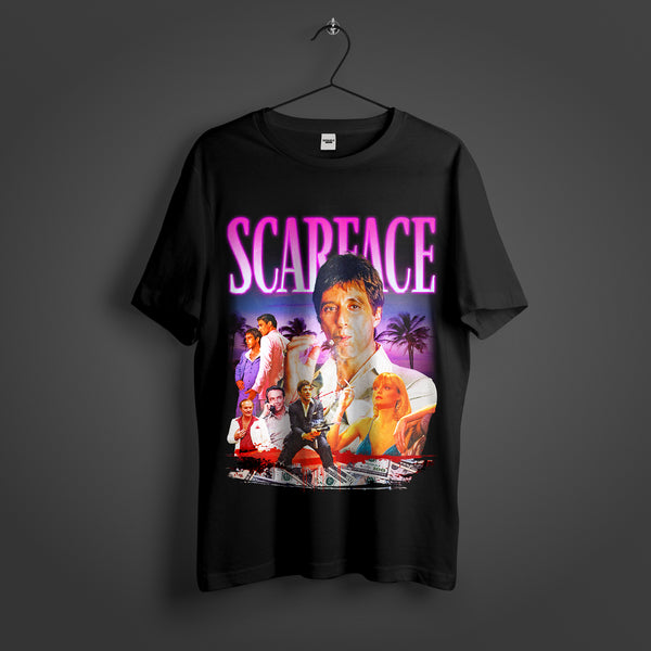 Scarface Money Power & Respect Neon Glow Edition Premium Oversized Double-Sided T-Shirt (Unisex)