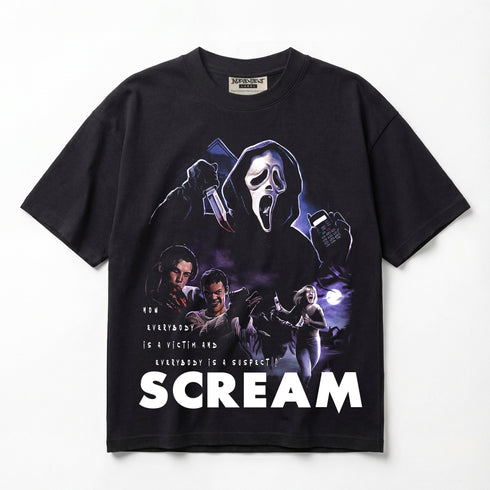 Slash & Scream Horror Premium Oversized Double-Sided T-Shirt (Unisex)
