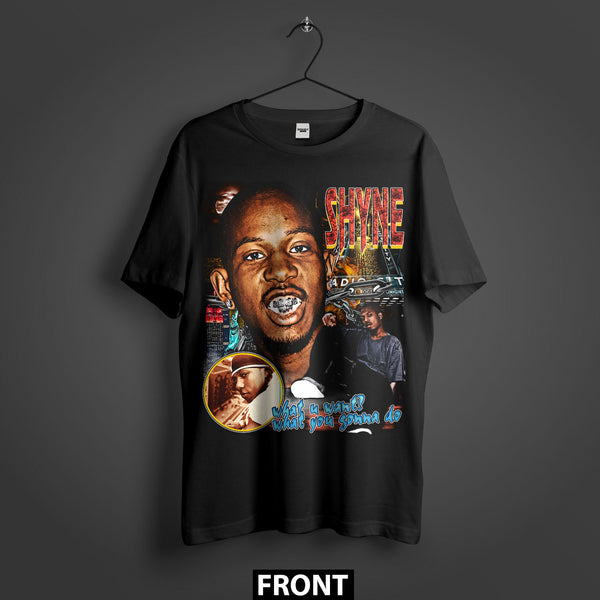 Shyne Bad Boyz Vintage Premium Oversized Double-Sided T-Shirt