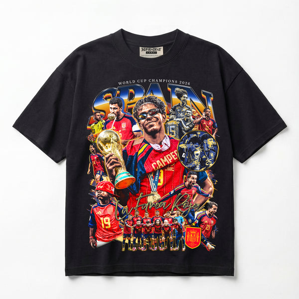 Spain Football 'La Furia Roja' FIFA World Cup 2026 Premium Oversized T-Shirt (Unisex)