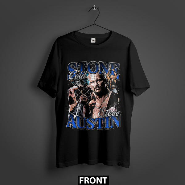 Stone Cold Steve Austin 'Gimme A Hell Yeah!' Tribute Double-Sided Premium T-Shirt (Unisex)