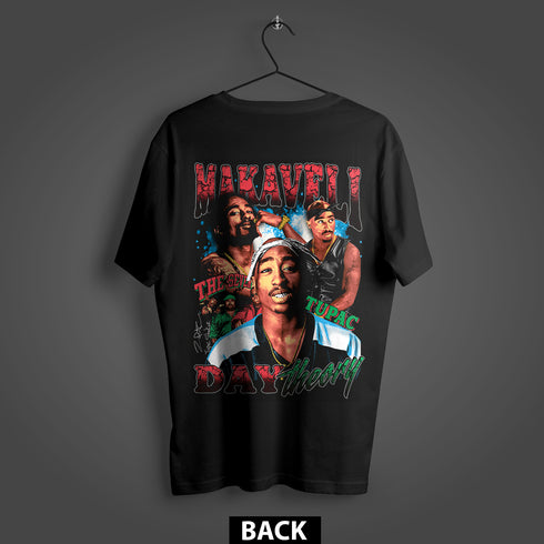 2Pac Shakur Makaveli The 7 Day Theory Premium Oversized Double-Sided T-Shirt (Unisex)