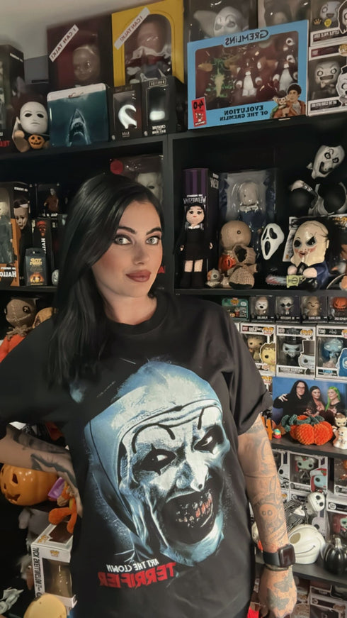 Terrifier Art the Clown Premium Oversized Double-Sided T-Shirt (Unisex)