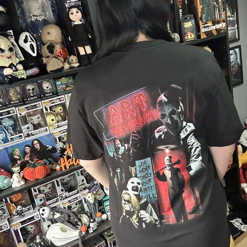 Terrifier Art the Clown Premium Oversized Double-Sided T-Shirt (Unisex)