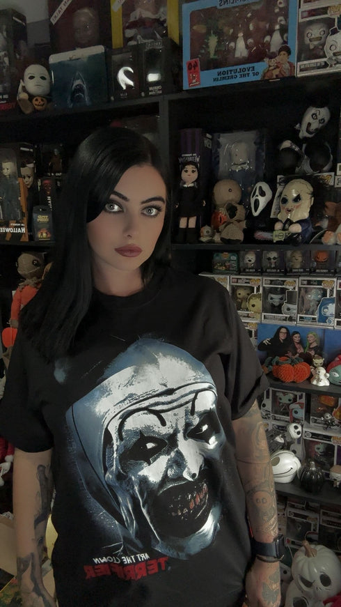 Terrifier Art the Clown Premium Oversized Double-Sided T-Shirt (Unisex)