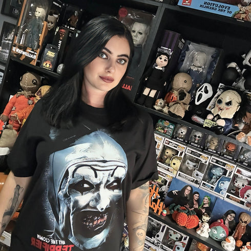 Terrifier Art the Clown Premium Oversized Double-Sided T-Shirt (Unisex)