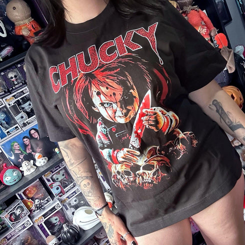 Chucky Child's Play Premium Oversized Double-Sided T-Shirt (Unisex)
