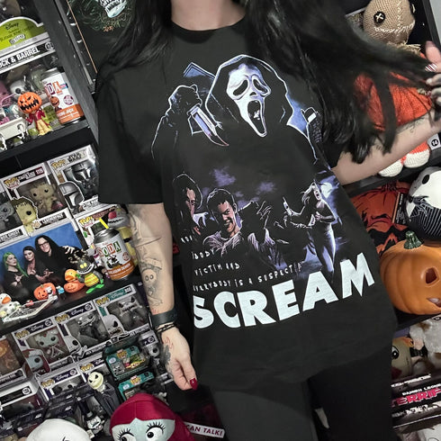 Slash & Scream Horror Premium Oversized Double-Sided T-Shirt (Unisex)