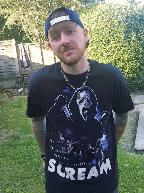 Slash & Scream Horror Premium Oversized Double-Sided T-Shirt (Unisex)