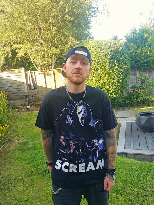 Slash & Scream Horror Premium Oversized Double-Sided T-Shirt (Unisex)
