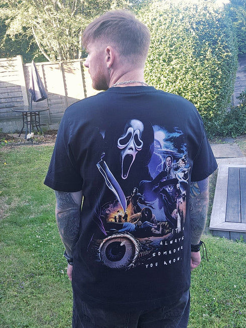 Slash & Scream Horror Premium Oversized Double-Sided T-Shirt (Unisex)