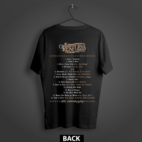 Official XZIBIT Restless 25th Anniversary Double-Sided Premium Oversized T-Shirt (Unisex)
