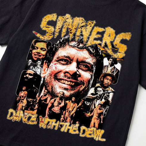 Sinners Dance with the Devil JHorror87 Exclusive Premium Oversized T-Shirt (Unisex)