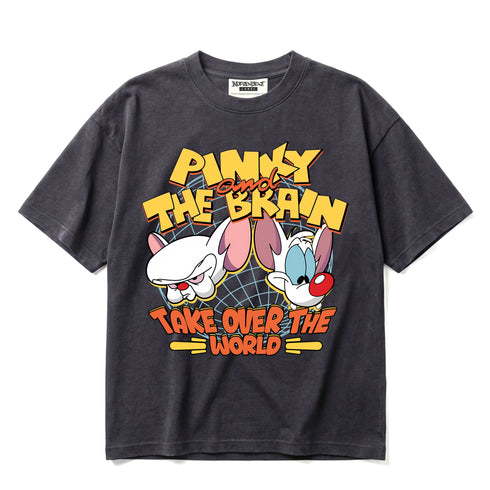 Pinky and The Brain Take Over The World Premium Oversized T-Shirt (Unisex)
