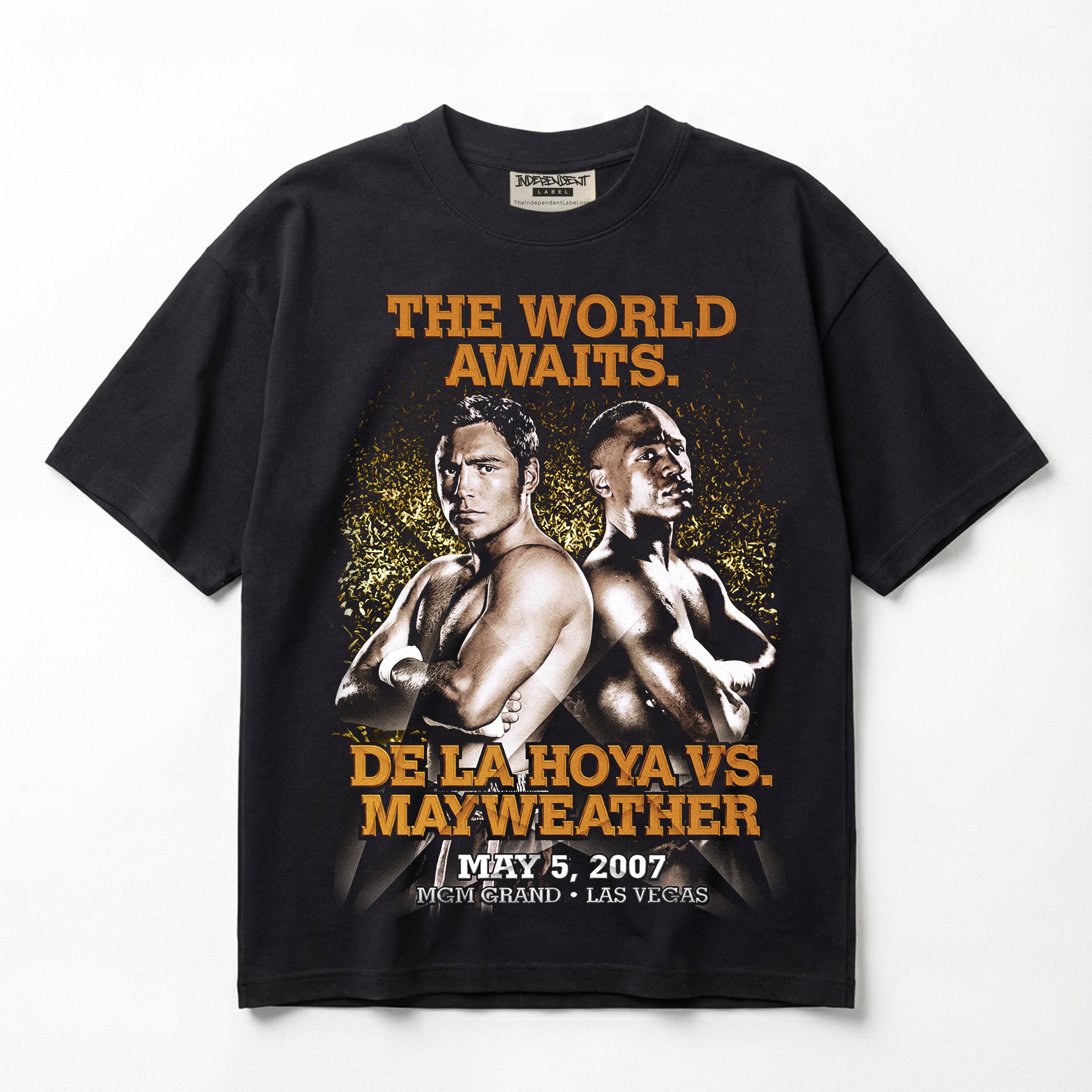 Oscar De La Hoya vs Floyd Mayweather The World Awaits Premium 